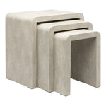 shagreen leather gray nesting end tables