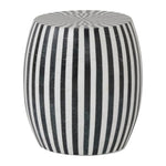 black white marble stone Side Table stool garden seat