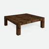 square coffee table brown