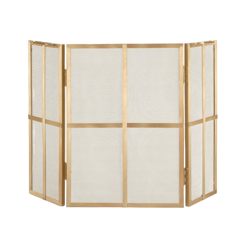 antique brass fireplace screen cast iron chic design