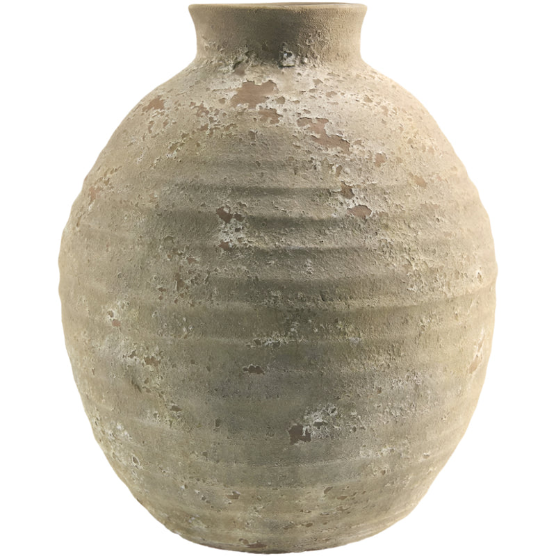 round vase texture rust glazed rustic