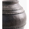 round vase texture dark gray glazed rustic
