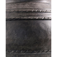 round vase texture dark gray glazed rustic
