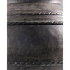 round vase texture dark gray glazed rustic