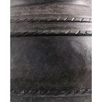 round vase texture dark gray glazed rustic