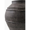 round vase texture dark gray glazed rustic
