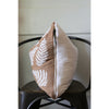 ginger brown lumbar pillow white ferns