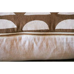 cinnamon brown square pillow white half moons