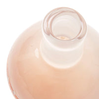 peach clear hand-blown glass round bulb vase