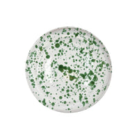 green speckled salad plate ceramic