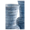 blue cord vase rope embossed glazed