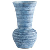 blue cord vase rope embossed glazed