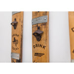 bottle opener wood etched rustic