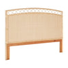 king headboard natural woven rattan peel arched  