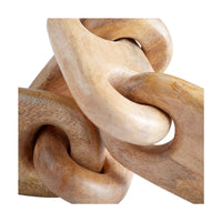 natural wood links sculpture