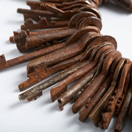 round ring old rusted keys