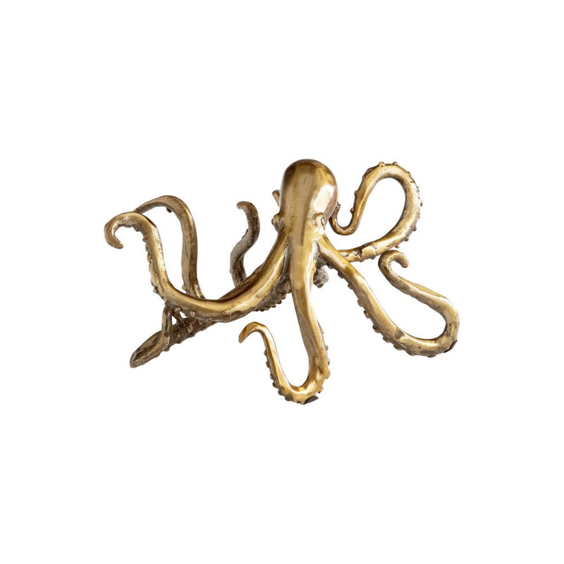 aged brass iron octopus