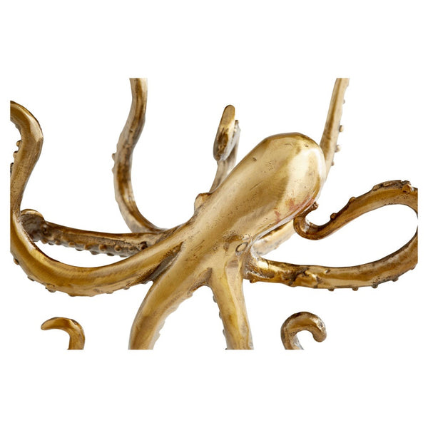 aged brass iron octopus