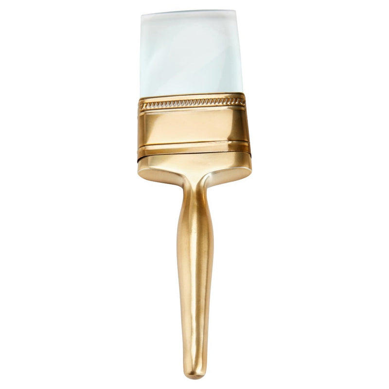 gold and glass magnifying paint brush accessory