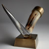 decorative accent horn brass pedestal