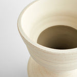 off-white vase clay striated undertones 