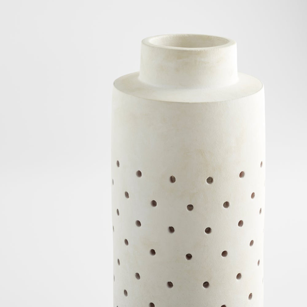 ombre-like blue brown white tall vase holes