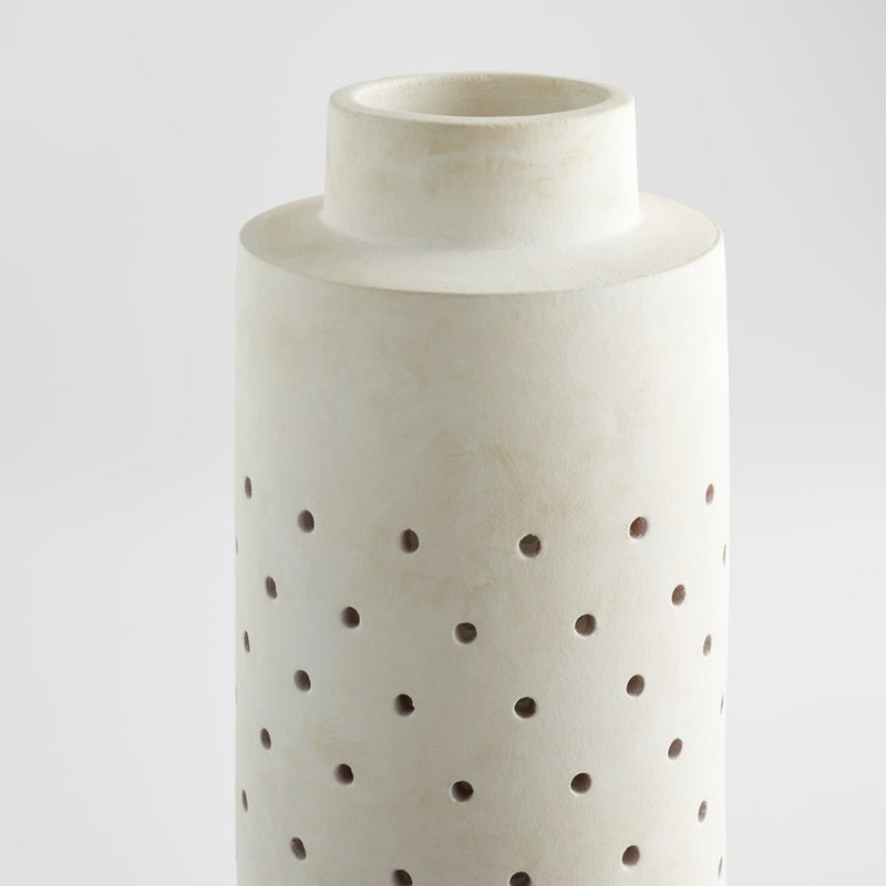 ombre-like blue brown white tall vase holes
