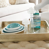 watercolor blues greys porcelain jar lid