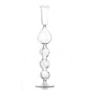 tall clear glass mouth-blown taper candleholder