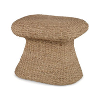 natural woven water hyacinth ottoman stool