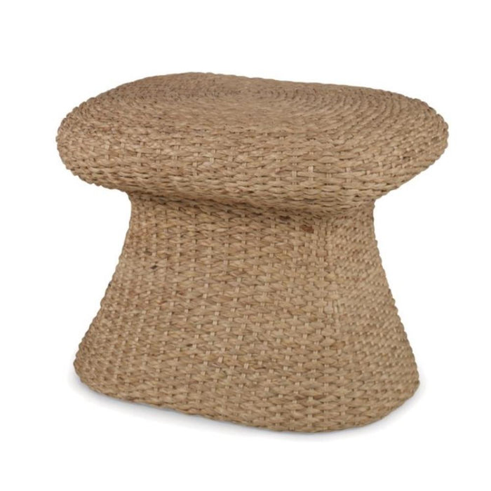 natural woven water hyacinth ottoman stool