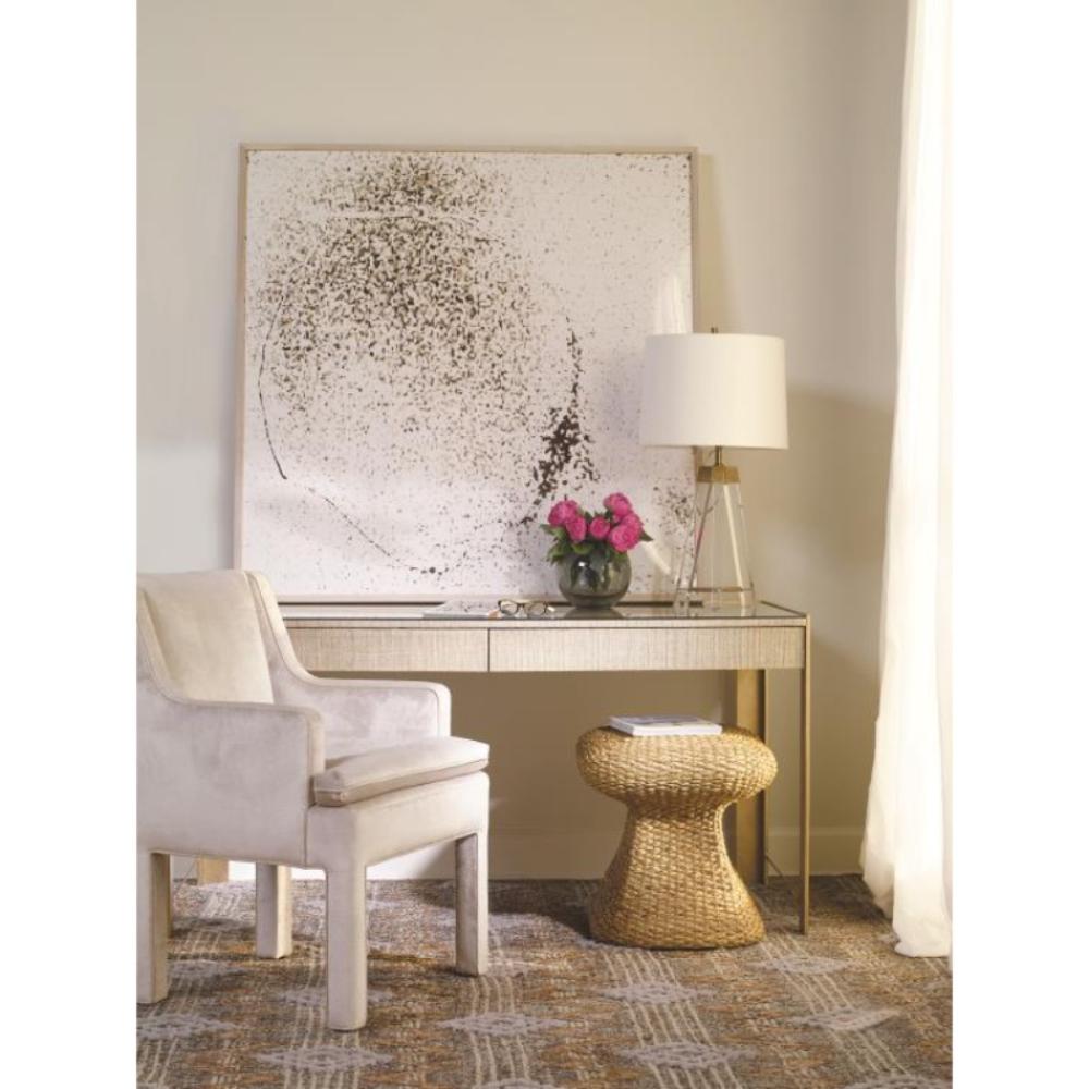 natural woven water hyacinth ottoman stool