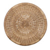 Natural wicker round accent table