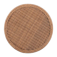 Natural wicker round accent table