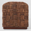 woven brown banana tree bark bench