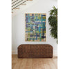 woven brown banana tree bark bench
