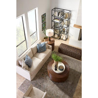 woven brown banana tree bark bench