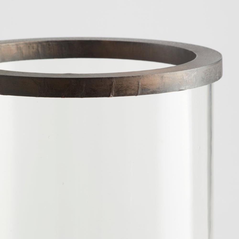 tall mango wood column candle hurricane 