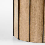 tall mango wood column candle hurricane 