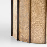 tall mango wood column candle hurricane 