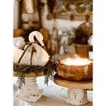 round wood candle christmas decor