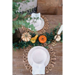 cream beaded rim melamine soup cereal bowl