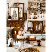 round wood candle christmas decor