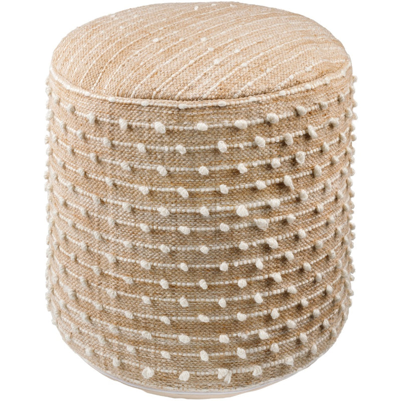 Natural woven outdoor pouf sales