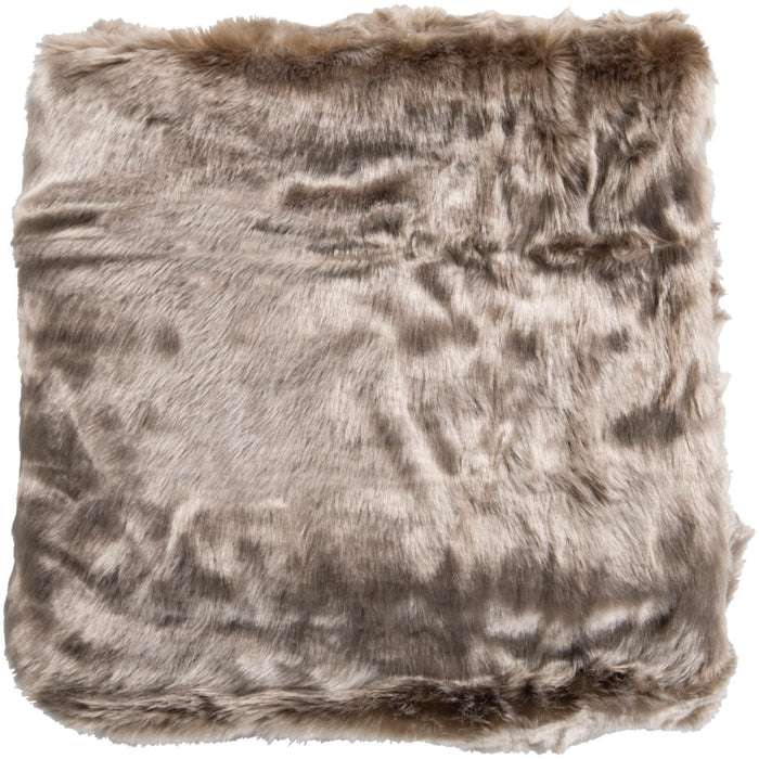 brown shag throw blanket knife edge