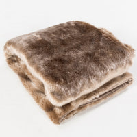 brown shag throw blanket knife edge
