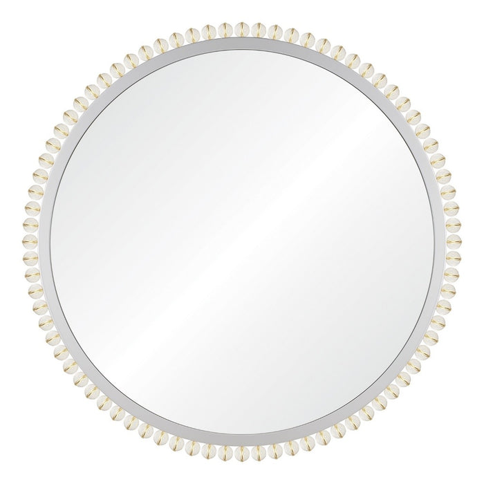 polished stainless steel acrylic sphere round wall mirror
