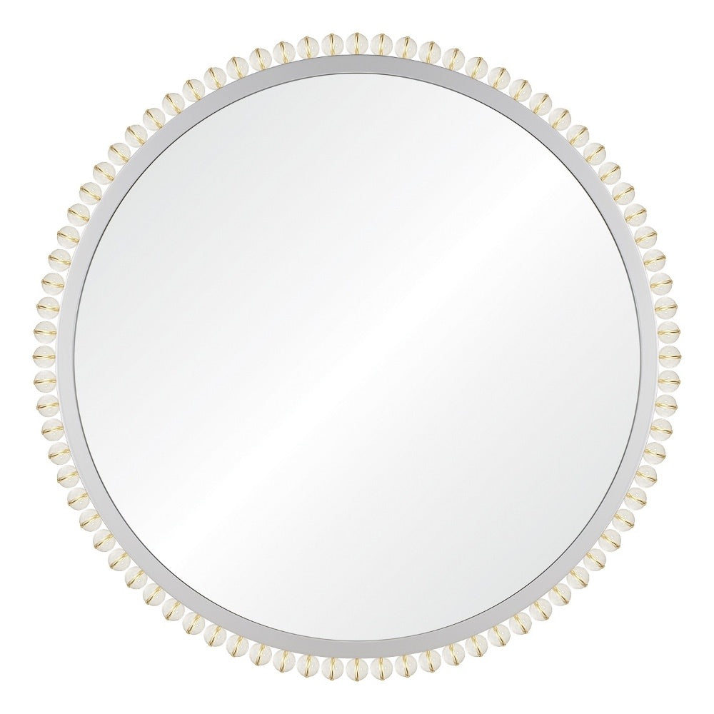 polished stainless steel acrylic sphere round wall mirror