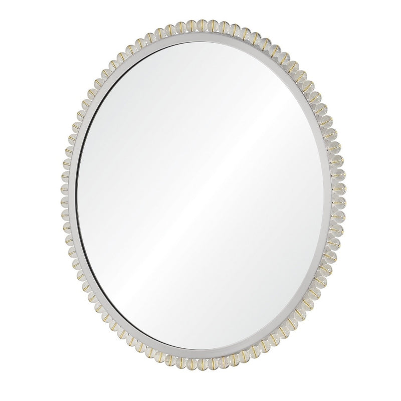 polished stainless steel acrylic sphere round wall mirror