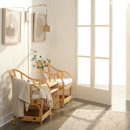 brass swing arm wall sconce